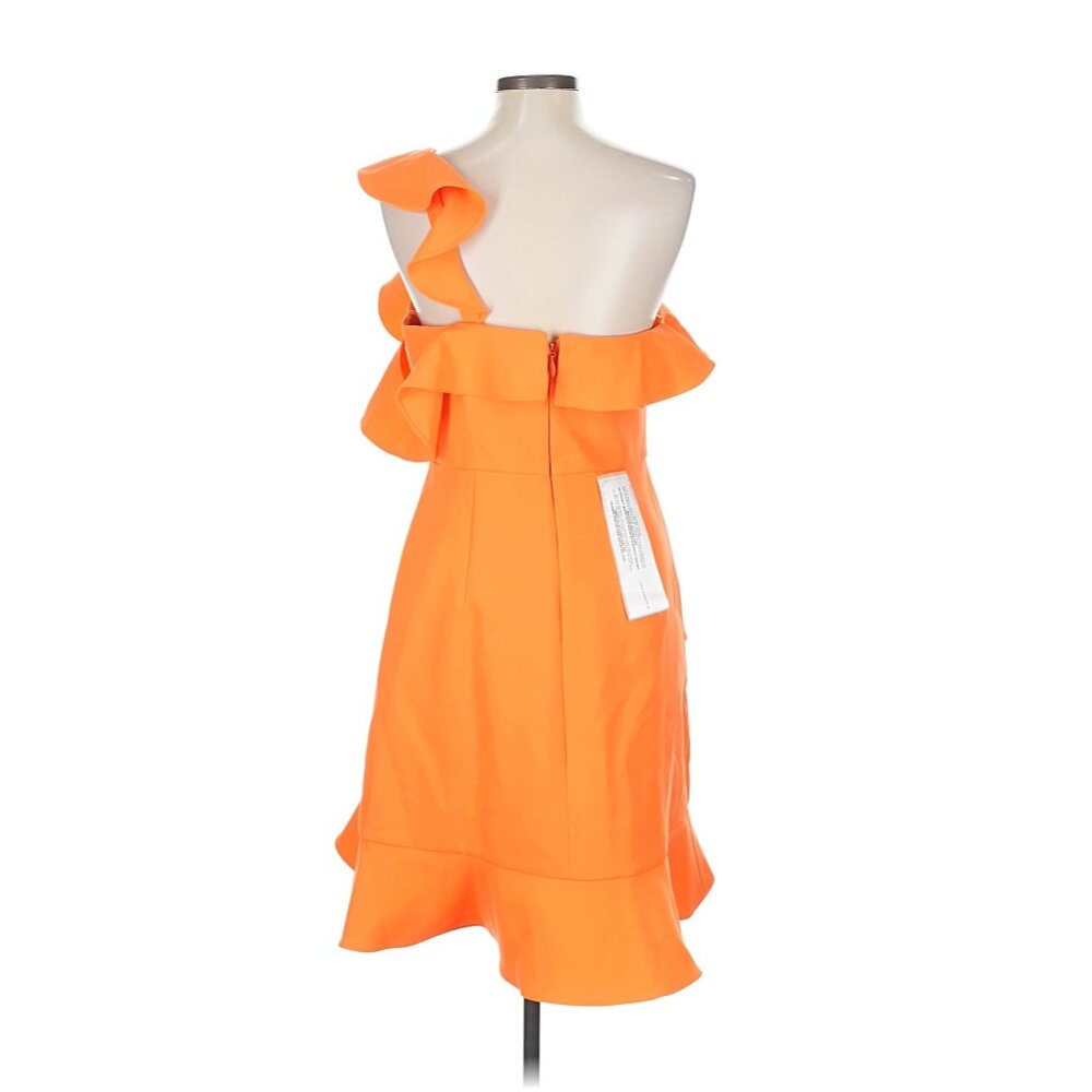 BCBGMaxAzria One Shoulder Ruffle Cocktail Dress - Picture 3 of 12